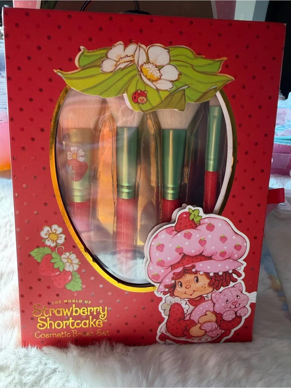 Strawberry Shortcake Red & Green Makeup Brush Set